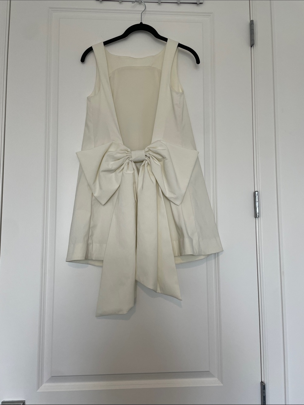 LPA Ivory Backless Mini Dress with Oversized Bow